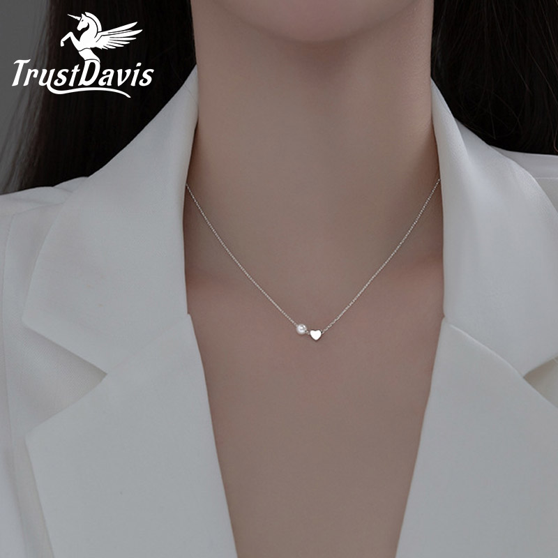 TrustDavis prawdziwe 925 srebr – Pearl Trim Chain recenzja i cena