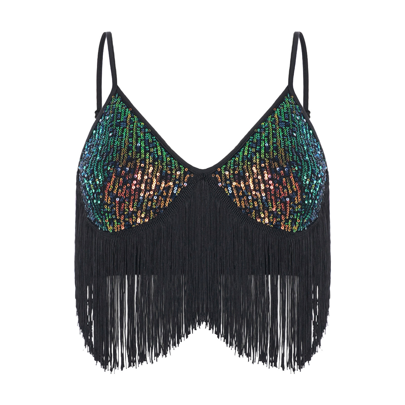 Damski top do tańca latynoamer – Tassel Fringe Trim recenzja i cena