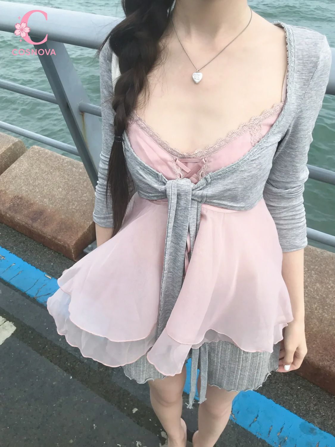 Koreański, słodki, letni zesta – Elastic Lace Trim recenzja i cena