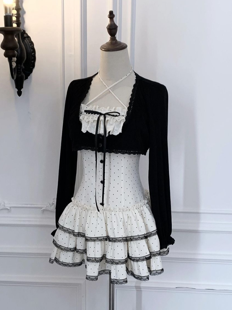 Urocza koreańska sukienka na r – Elastic Lace Trim recenzja i cena